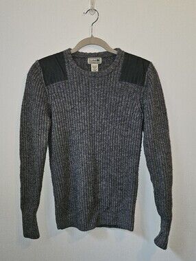 L.L.Bean Gray Merino Wool Knit Sweater Medium